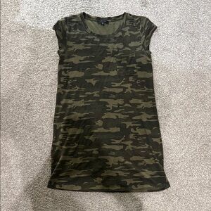 Sanctuary Green Camouflage T-Shirt Dress